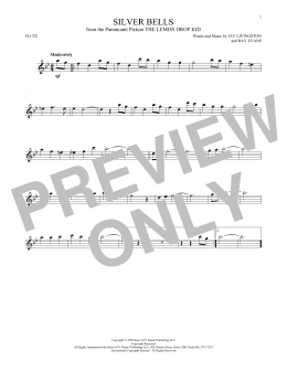 page one of Silver Bells (Flute Solo)