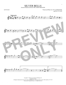 page one of Silver Bells (Alto Sax Solo)