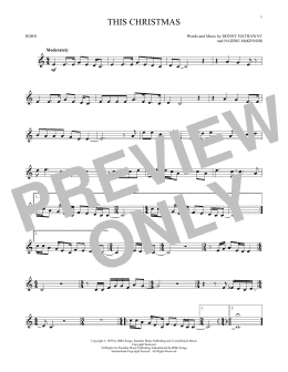 page one of This Christmas (French Horn Solo)