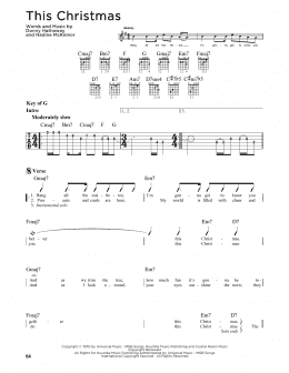 page one of This Christmas (Guitar Lead Sheet)