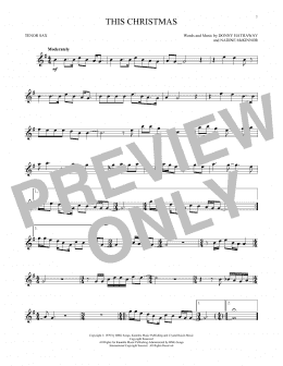 page one of This Christmas (Tenor Sax Solo)