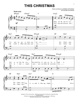 page one of This Christmas (Very Easy Piano)