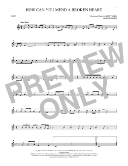 page one of How Can You Mend A Broken Heart (French Horn Solo)