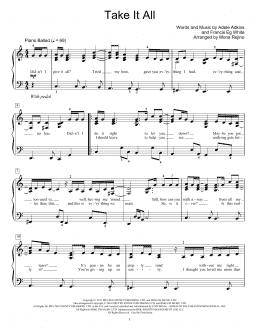 page one of Take It All (Educational Piano)
