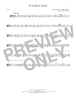 page one of It's Only Love (Viola Solo)