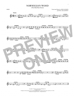 page one of Norwegian Wood (This Bird Has Flown) (French Horn Solo)