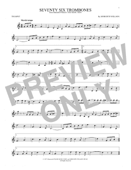 page one of Seventy Six Trombones (Trumpet Solo)