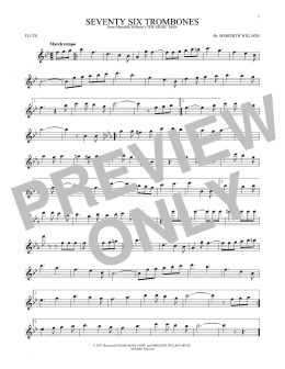 page one of Seventy Six Trombones (Flute Solo)