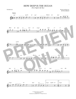 page one of How Deep Is The Ocean (How High Is The Sky) (Tenor Sax Solo)