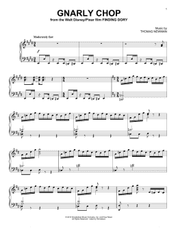 page one of Gnarly Chop (from Finding Dory) (Piano Solo)