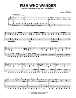 page one of Fish Who Wander (from Finding Dory) (Piano Solo)