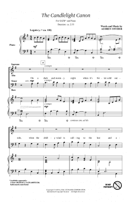page one of The Candlelight Canon (SATB Choir)