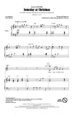 page one of Someday At Christmas (arr. Mac Huff) (SATB Choir)