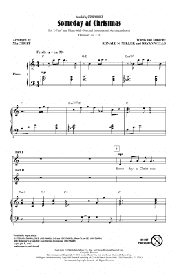 page one of Someday At Christmas (arr. Mac Huff) (2-Part Choir)