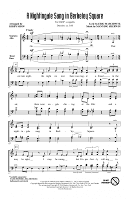 page one of A Nightingale Sang In Berkeley Square (SATB Choir)