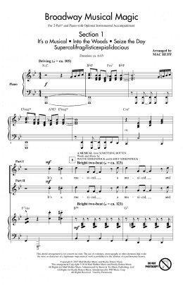 page one of Broadway Musical Magic (2-Part Choir)