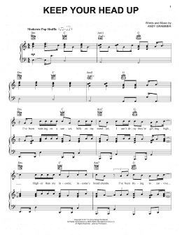 page one of Keep Your Head Up (Piano, Vocal & Guitar Chords (Right-Hand Melody))