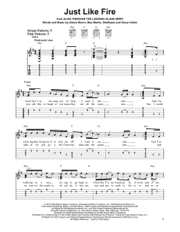page one of Just Like Fire (Easy Guitar Tab)