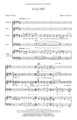 page one of Lullaby (SATB Choir)