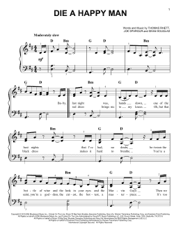 page one of Die A Happy Man (Easy Piano)