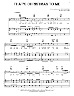 page one of That's Christmas To Me (Piano, Vocal & Guitar Chords (Right-Hand Melody))