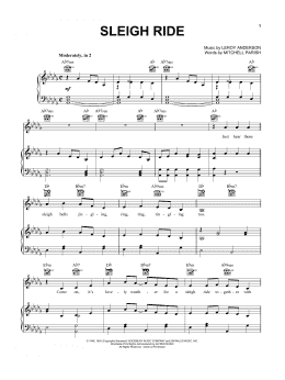 page one of Sleigh Ride (Piano, Vocal & Guitar Chords (Right-Hand Melody))