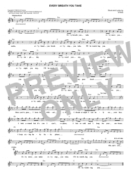 page one of Every Breath You Take (Lead Sheet / Fake Book)