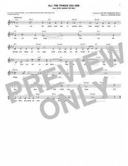 page one of All The Things You Are (Lead Sheet / Fake Book)