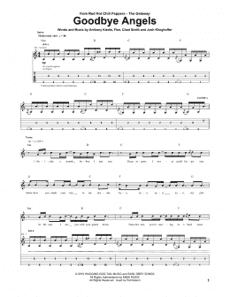 page one of Goodbye Angels (Guitar Tab)