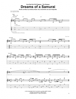page one of Dreams Of A Samurai (Guitar Tab)
