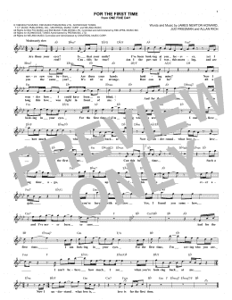 page one of For The First Time (Lead Sheet / Fake Book)