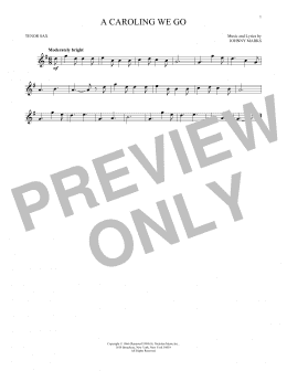 page one of A Caroling We Go (Tenor Sax Solo)
