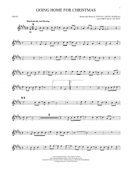 page one of Going Home For Christmas (Violin Solo)