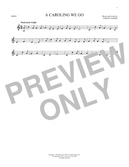 page one of A Caroling We Go (French Horn Solo)