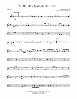 page one of Christmas Is All In The Heart (Clarinet Solo)
