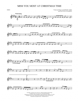 page one of Miss You Most At Christmas Time (French Horn Solo)