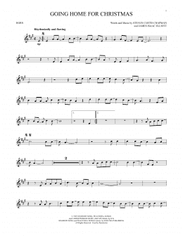 page one of Going Home For Christmas (French Horn Solo)