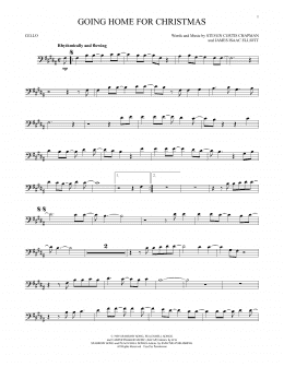 page one of Going Home For Christmas (Cello Solo)