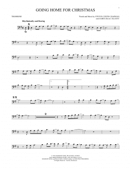 page one of Going Home For Christmas (Trombone Solo)