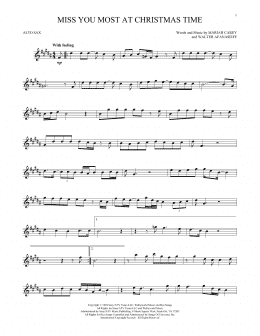 page one of Miss You Most At Christmas Time (Alto Sax Solo)
