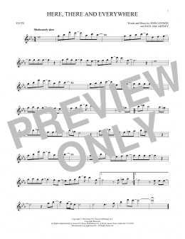 page one of Here, There And Everywhere (Flute Solo)