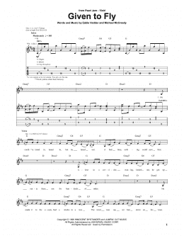 page one of Given To Fly (Guitar Tab)