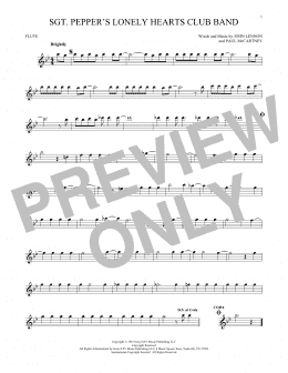 page one of Sgt. Pepper's Lonely Hearts Club Band (Flute Solo)