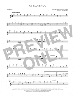 page one of P.S. I Love You (Tenor Sax Solo)