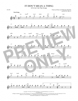 page one of It Don't Mean A Thing (If It Ain't Got That Swing) (Flute Solo)
