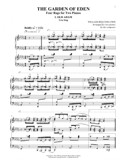 page one of Old Adam (for 2 pianos) (Piano Duet)