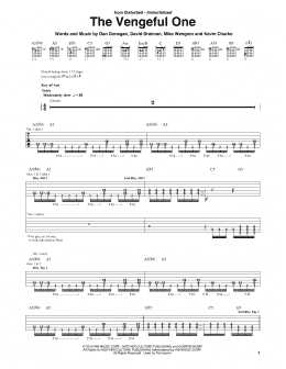 page one of The Vengeful One (Guitar Rhythm Tab)