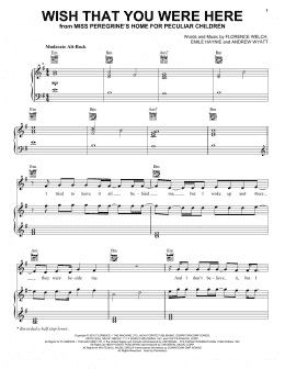 page one of Wish That You Were Here (Piano, Vocal & Guitar Chords (Right-Hand Melody))