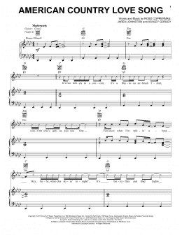 page one of American Country Love Song (Piano, Vocal & Guitar Chords (Right-Hand Melody))