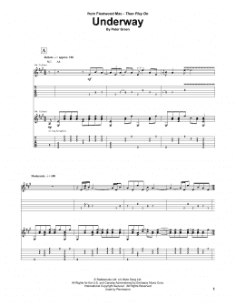 page one of Underway (Guitar Tab)
